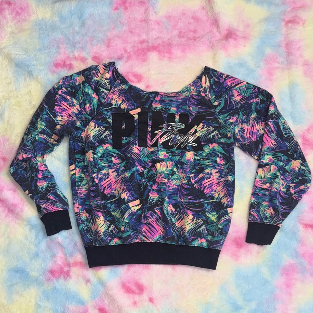 Victoria's Secret sz Small Pink Tie-Dye Sweatshirt